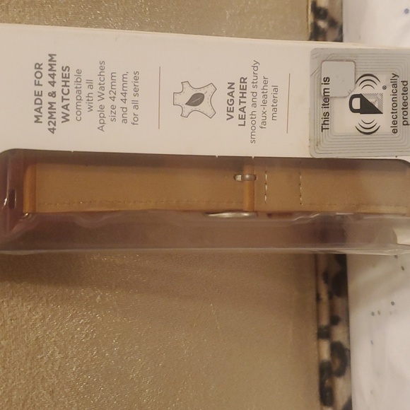 NIB iHome Apple Watch Band Vegan Leather Brown 42/44 - Picture 5 of 7